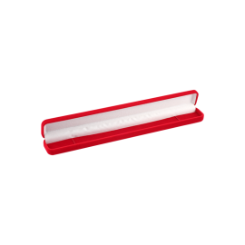 Футляр / упаковка ювелирных изделий длинная бархат красная FK-074