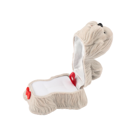 Футляр / упаковка ювелирных изделий детская Собачка белая