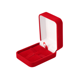 Футляр / упаковка ювелирных изделий бархат прямоугольник красная FK-166