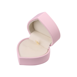 Футляр / упаковка ювелирных изделий премиум Сердечко розовое