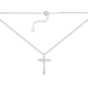 Кольє срібне Хрестик на ланцюжку без камінців ВС-330р