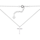 Колье серебряное Крестик на цепочке без камней ВС-337р