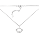 Кольє срібне Сатурн планета з трьома білими фіанітами ЛК-0338р