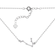 Колье серебряное знак зодиака Близнецы на тонкой цеопчке с белыми фианитами ЛК-0379р (Близнюки)