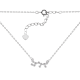 Колье серебряное знак зодиака Стрелец на тонкой цеопчке с белыми фианитами ЛК-0381р (Стрілець)