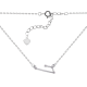 Колье серебряное знак зодиака Овен на тонкой цеопчке с белыми фианитами ЛК-0383р (Овен)