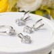 Комплект серебряный Бриллиант кольцо, серьги и подвес ЛК-0145