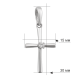 Крестик серебреный с белым фианитом посередине ВС-549р