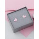 Детские серебряные серьги Птички с розовой эмалью ВС-061ер