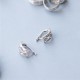 Серебряные серьги Восточный Узор с белыми фианитами ЛК-0186рС