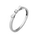 Серебряное кольцо Маленький Бантик с фианитом посередине СД-034ф