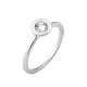 Серебряное кольцо с одним камнем Солнце Л-015