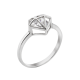 Серебряное кольцо с одним камнем Бриллиант ЛК-0145рК *