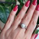 Серебряное кольцо с жемчугом Коралл  ЛК-0151рК*