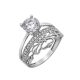 Серебряное кольцо двойное Индира ЛК-0201