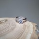Серебряное кольцо двойное Блестящий Листочек ЛК-0267
