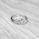 Серебряное кольцо Пузырьки с маленькими фианитами по кругу ЛК-0302р