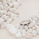 Серебряное кольцо с белой эмалью и белыми фианитами ЛК-0392ер