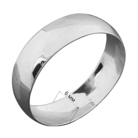 Обручальное кольцо серебряное ОС-1024