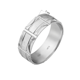Обручальное кольцо серебряное ОС-7025 