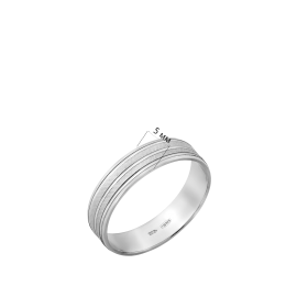 Обручальное кольцо серебреное  ОС-5009 