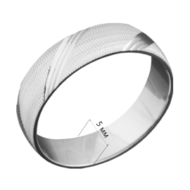 Обручальное кольцо серебряное ОС-5514 